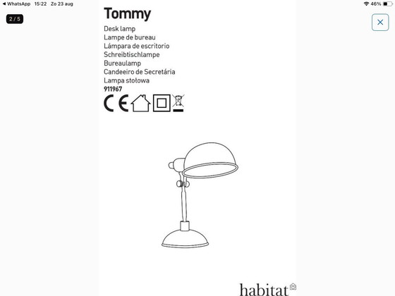 Lampe de lecture en métal, Metek ? Habitat Tommy ? – Lampes de lecture, Metal (photo 3 of 5)