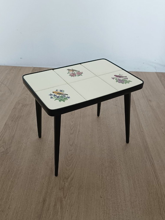 Image 1 of Table d'appoint Vaza Roden avec tableau en carreaux