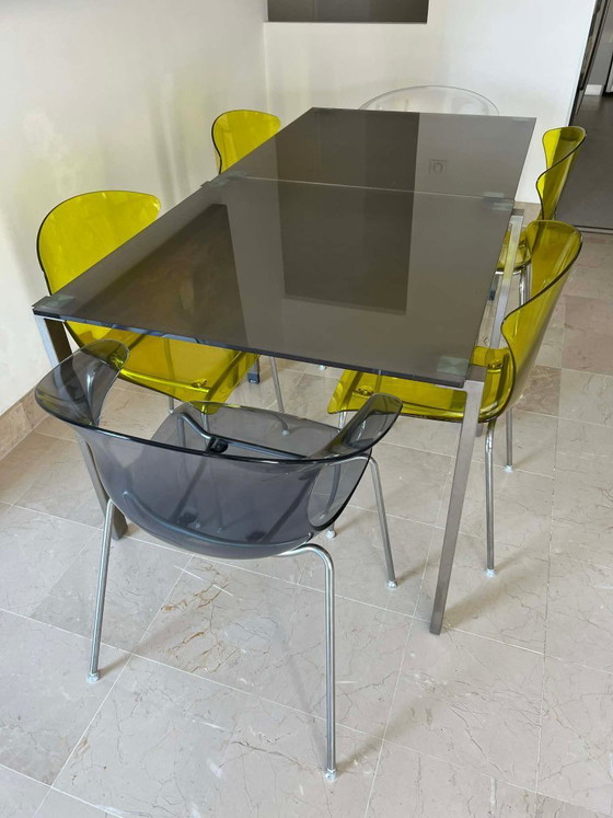 Image 1 of Table design élégante de Jean Nouvel, modèle iconique « 1=2 » édité par Zeritalia.