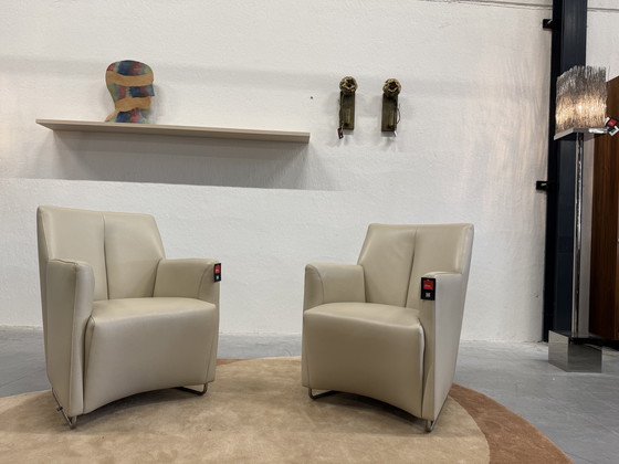 Image 1 of 2 Sillones Leolux Galathea Senso color blanco roto