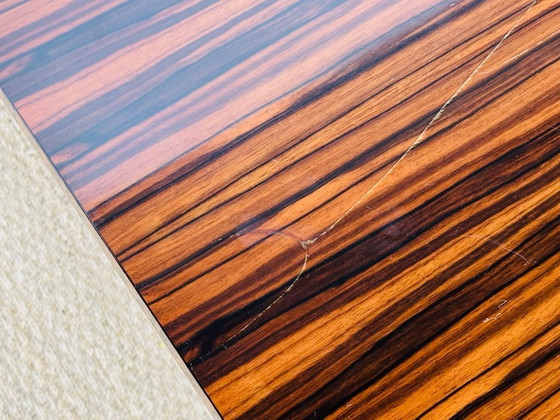 Image 1 of Modernistische eettafel van zebranohout, 1950