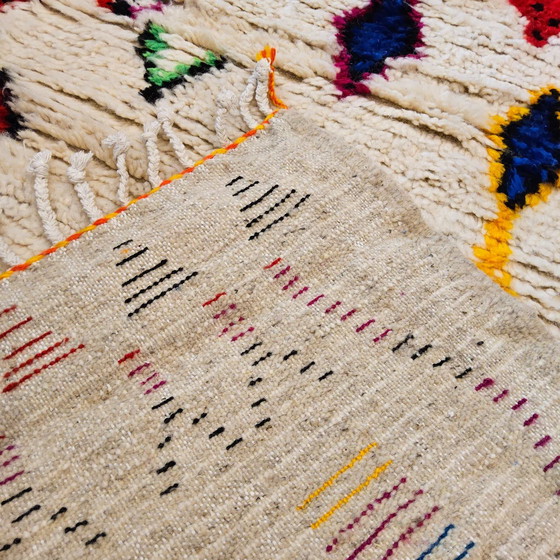 Image 1 of Tapis en laine naturelle tissé main traditionnelle taille 1,5/2,5 m