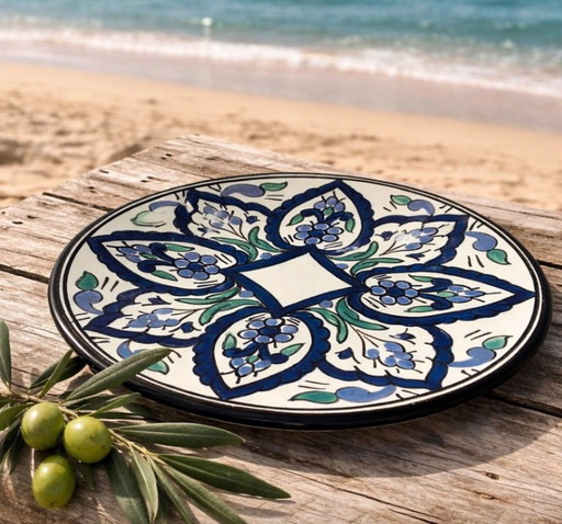 Fuente grande de terracota Nabeul para servir