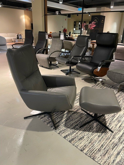 Jori Time-Out Smoke fauteuil met poef