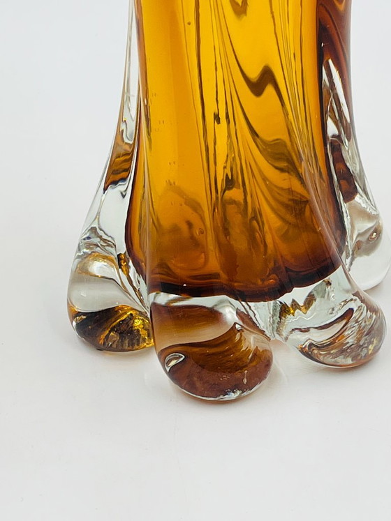 Grand vase sculptural par Flavio Poli pour Seguso, Seguso Murano, Verre, Marron, Modern (photo 6 sur 13)