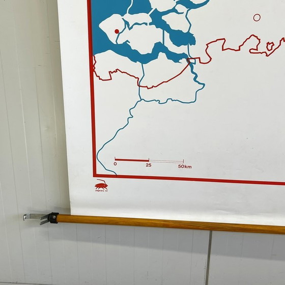 Image 1 of Mappa scolastica d'epoca XL da parete Paesi Bassi