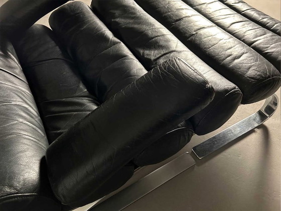 'Sinus' Lounge Chair & Ottoman by Adolf & Schröpfer for Cor, 1973 – Chairs and lounge chairs, Leather, Metal (photo 4 of 10)