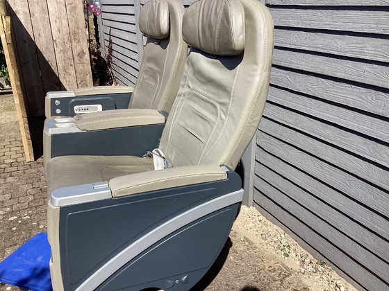 Image 1 of Sedili in pelle vintage di classe business dell'aereo A320