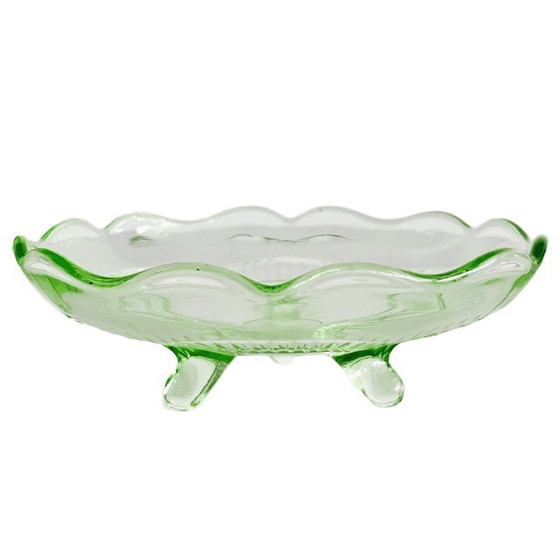 Vintage Green Glass Bonbon Dish Annagreen 1930s – Bowls (photo 2 of 6)