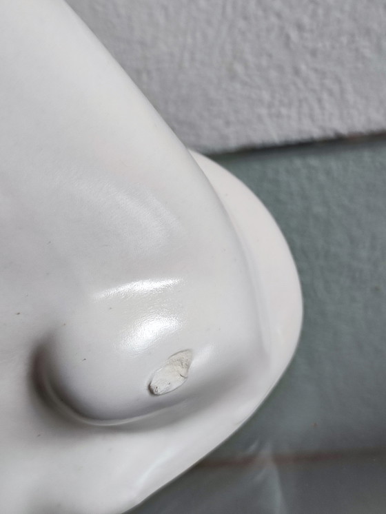 Image 1 of Vintage keramieken poezen katten kat poes beeldje beeldjes wit Retro