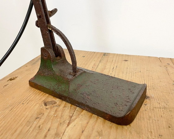 Image 1 of Lampada da terra vintage in smalto verde di Astral, anni '30