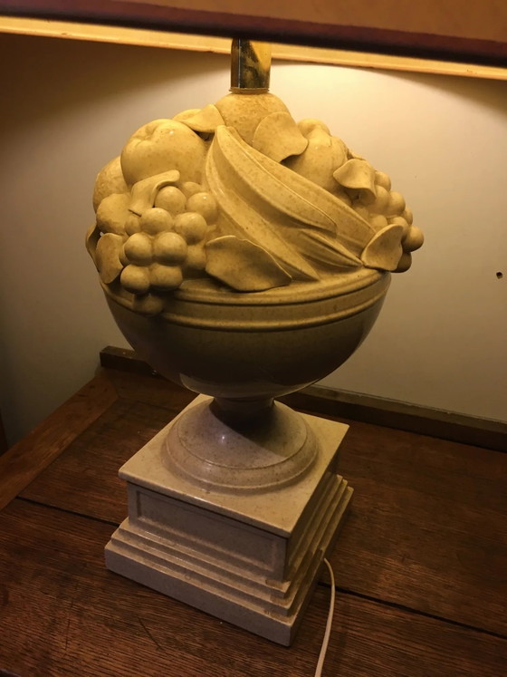 Keramische fruitschaal lamp – Tafellampen, Porselein, Vintage (photo 4 of 12)