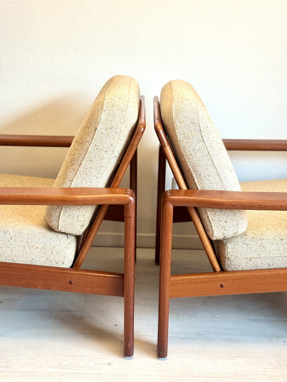 Image 1 of Vintage Danish easy chairs teak 1960s
