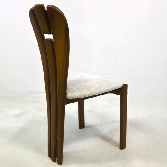 Image 1 of Set of 8 vintage dining chairs Japandi / mid-century 70's