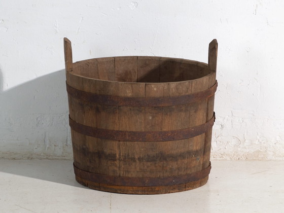 Barile in legno antico con cerchi in ferro – Europa Centrale, circa 1920 – Oggetti decorativi, Wood, Iron (photo 20 of 40)