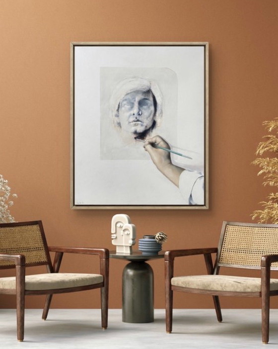 Image 1 of Nicolas Binsfeld - Magnificent portrait of Andy Warhol from 1982 