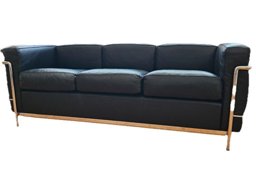 LC2 sofa, 3-seater, by Le Corbusier, Pierre Jeanneret and Charlotte Perriand for Cassina