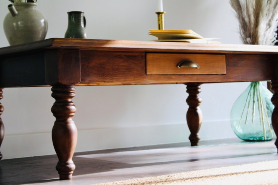 Image 1 of Table basse en pin massif