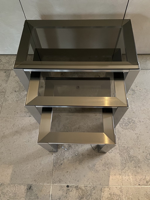 Set bijzettafels strak design