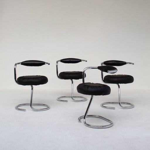 Set of Cobra Chairs by Giotto Stoppino