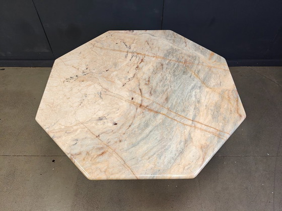 Image 1 of Octogonal italian marble dining table 1970s