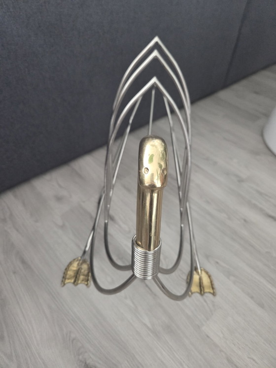 Portariviste vintage “Cigno” | Maison Jansen, circa anni '70 – Brass, Chrome (photo 4 of 15)