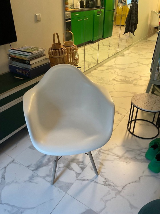Petit fauteuil d'appoint, Fauteuils d'appoint, Bois, Plastique, Blanc (photo 3 sur 5)