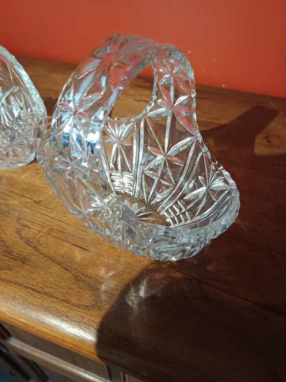 Set di 2 cestini vintage in cristallo tagliato. – Oggetti decorativi, Crystal (photo 4 of 9)