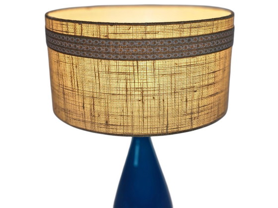 Image 1 of Kastrup Holmegaard – Jacob Bang – Tischlampe – Dänemark – Blau – 1960er Jahre