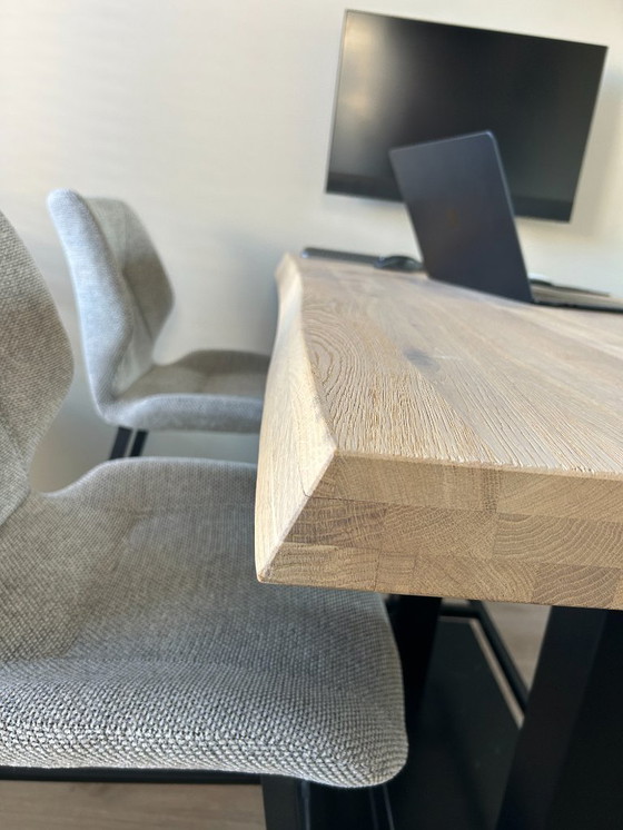 Image 1 of Table de bar (table haute) en bois 140x80x94 avec 4 tabourets