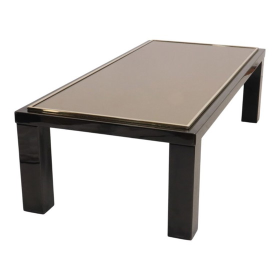 Salontafel Belgo Chrom Hollywood Regency Design, Belgochrom, Glas, Metaal, Gold (foto 2 van 24)