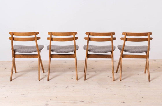 Image 1 of Set of 4 Dining Chairs, model SAKS by Poul Volther, Timless Danish Design, Fully Restored