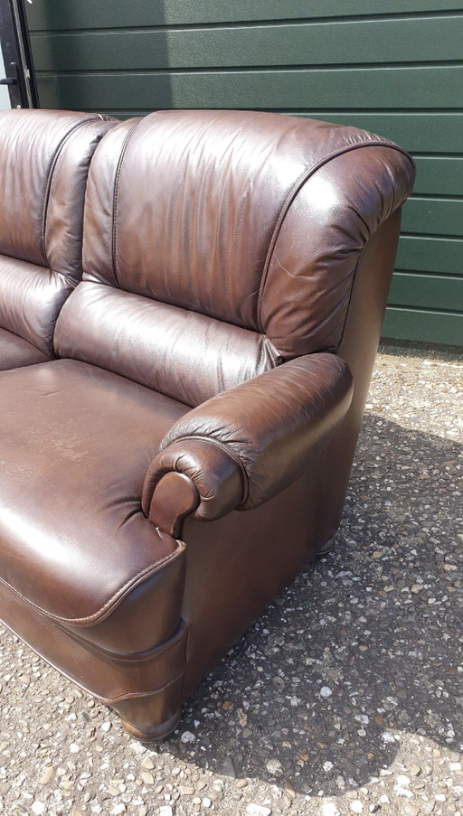 Klassiek leder chesterfield bank