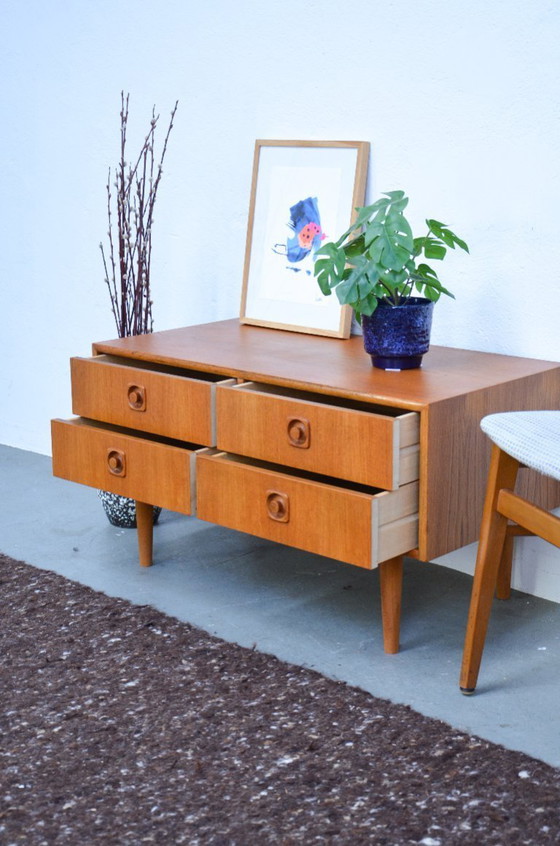 Image 1 of Vintage Chest of Drawers, Sideboard, Lowboard, Teak, Midcentury, 60s, 70s