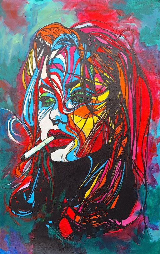 Rachel Perez Troncoso - Colores - Toile D'Artiste – schilderijen tekeningen, Canvas (photo 2 of 12)