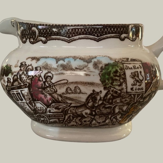 Image 1 of Vintage Wood & Sons "The Post House" English Ironstone Breakfast Set - 8 Pieces