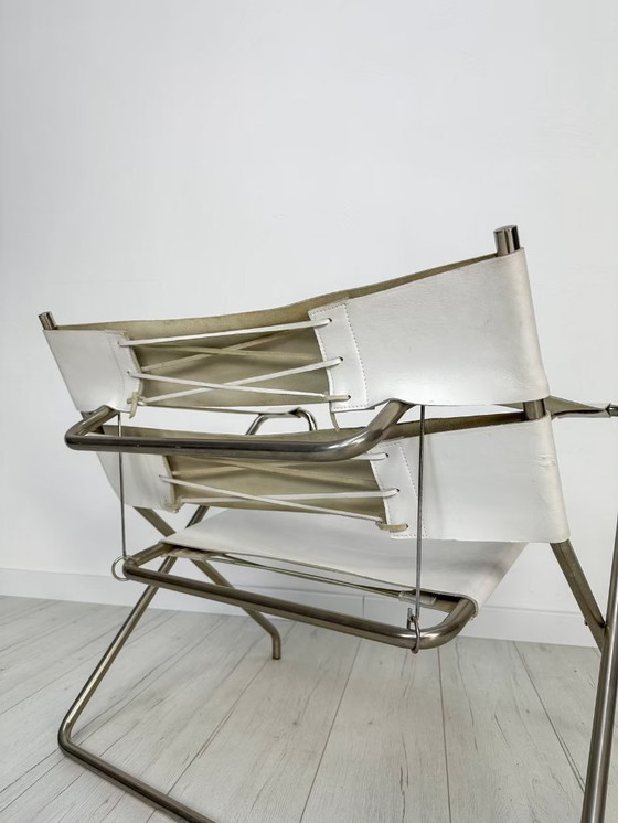 Image 1 of Sedia da salotto vintage in pelle Bauhaus D4 di Marcel Breuer per Tecta anni '60
