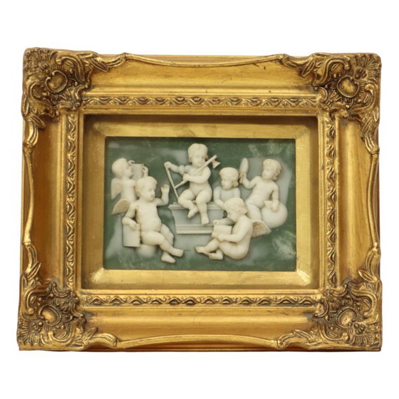 Image 1 of Placche incorniciate in alabastro Biggs and Sons London
