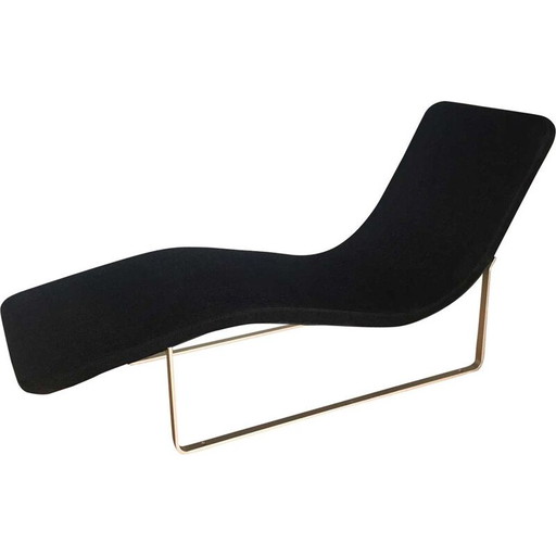 Lit de jour noir vintage, 1980