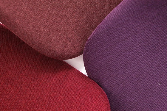 Image 1 of Set van 4 vintage loungestoelen, Duitsland jaren 60, beukenhout, nieuw gestoffeerd, woonkamerstoelen in mid-century stijl.