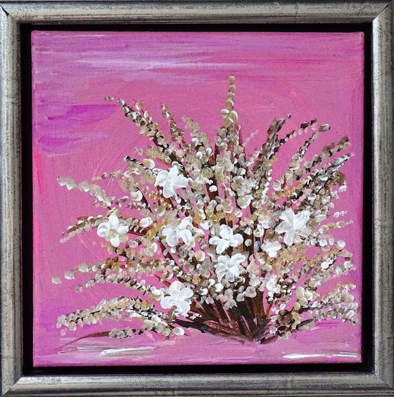 8 Pinturas florales abstractas, CB, Pinturas y dibujos, Lienzo, Otro, Rojo (foto 8 de 12)