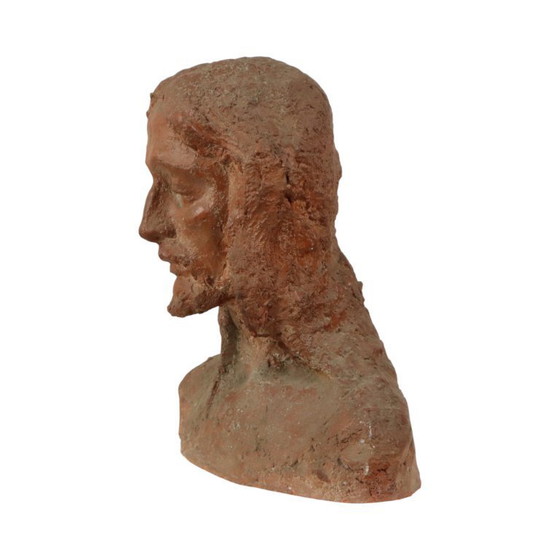 Image 1 of Buste abstrait en terre cuite du Christ