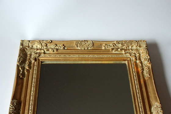 Image 1 of Miroir mural en bois - verre miroir - vintage