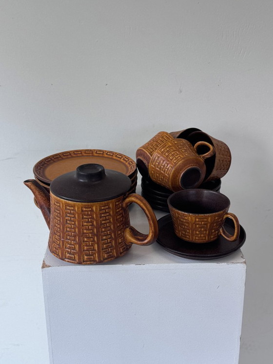 Vintage Ceramano Tea Set 'Epsilon' 1960s with Geometric Relief Pattern – Tableware, Ceramic (photo 5 of 11)