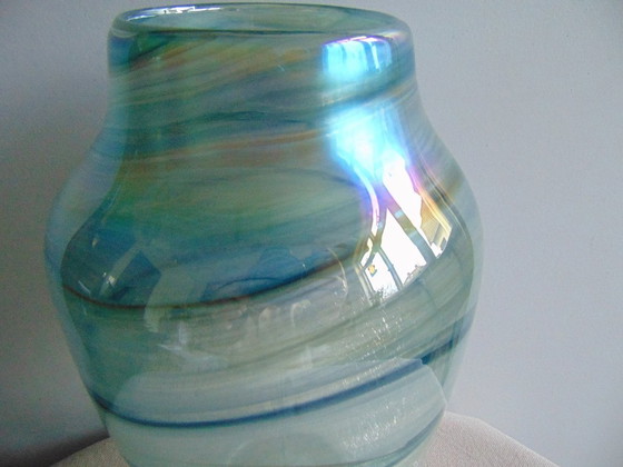 Image 1 of Vaas met Craquelé en lusterglazuur