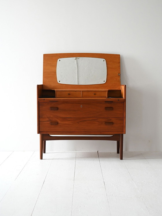 Image 1 of Scandinavian Secretaire with Hidden Mirror