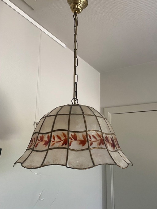 Suspension ancienne en mica – Arts & Crafts – 1920