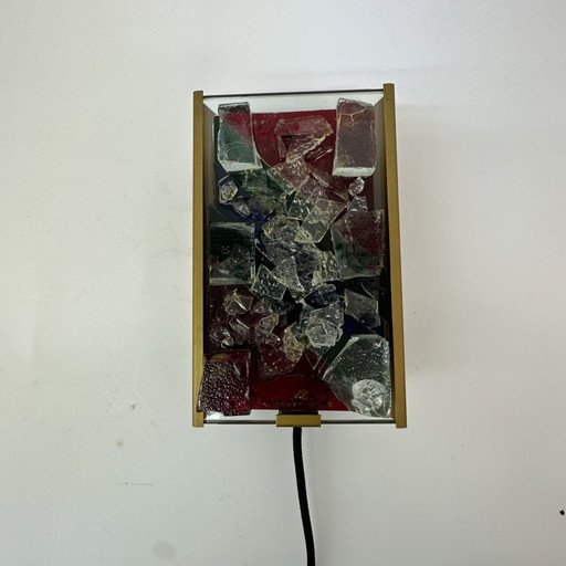 Lampada da parete Cosack Leuchten in vetro, anni '70