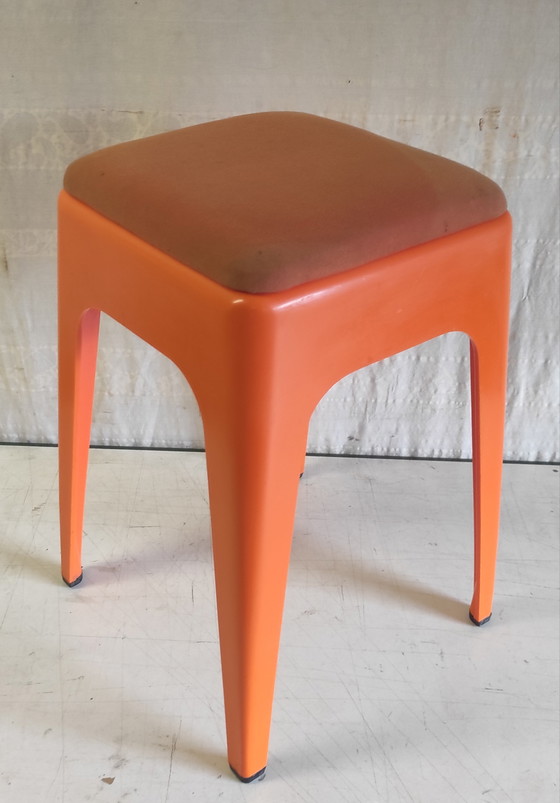 Image 1 of Vintage orange stool by Ami (France) - 1960s/70s