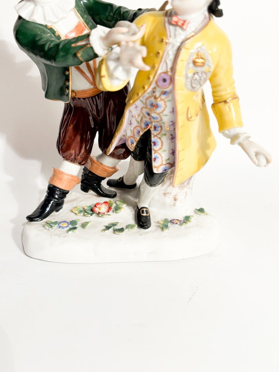 19th Century Ludwigsburg Polychrome Porcelain Group Sculpture – Rococo (photo 3 of 14)